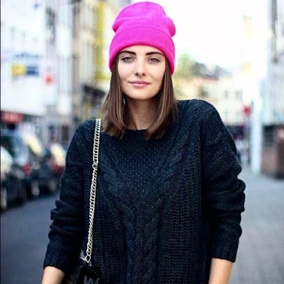 Cute Pink Beanie Warm Winter Hat - Go pink! - Picture 2 of 6